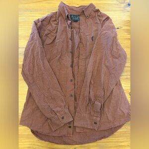 Men’s Abercrombie Red Checkered Button-Up Shirt